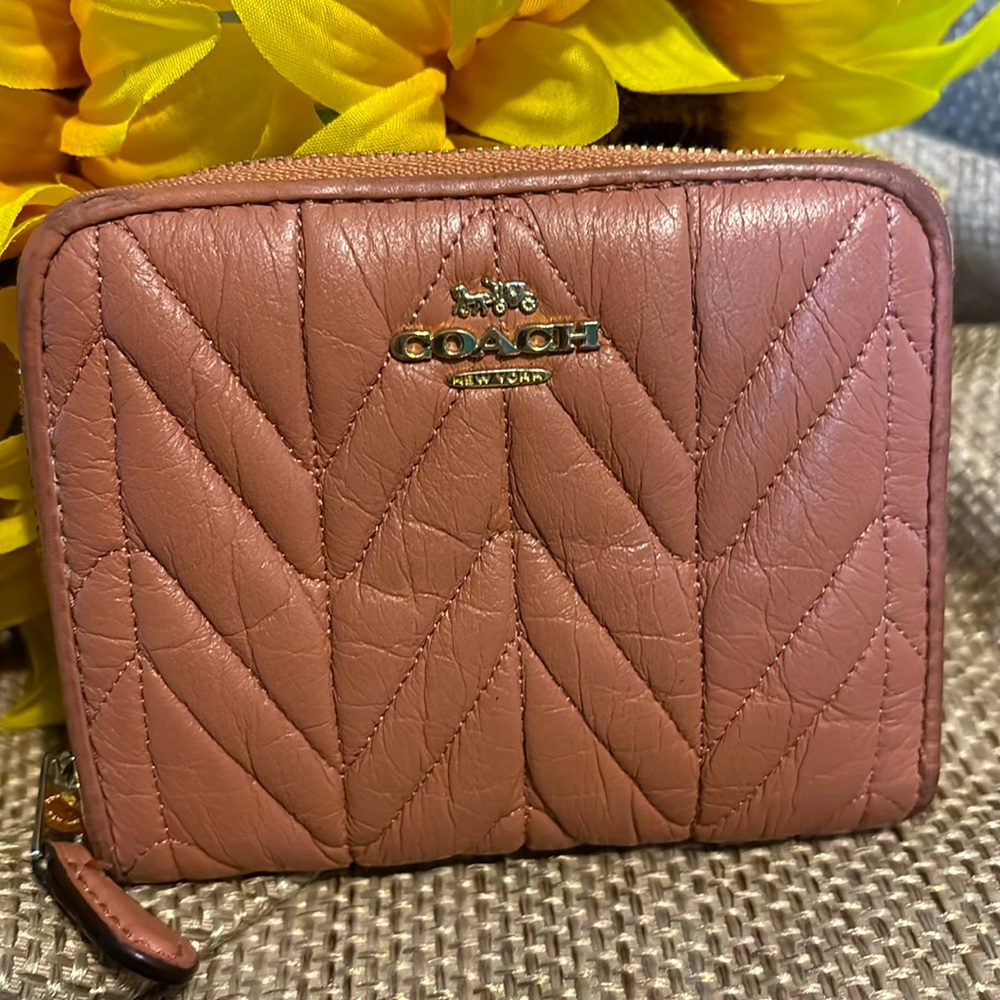 Coach Dusty Pink Wallet with COA